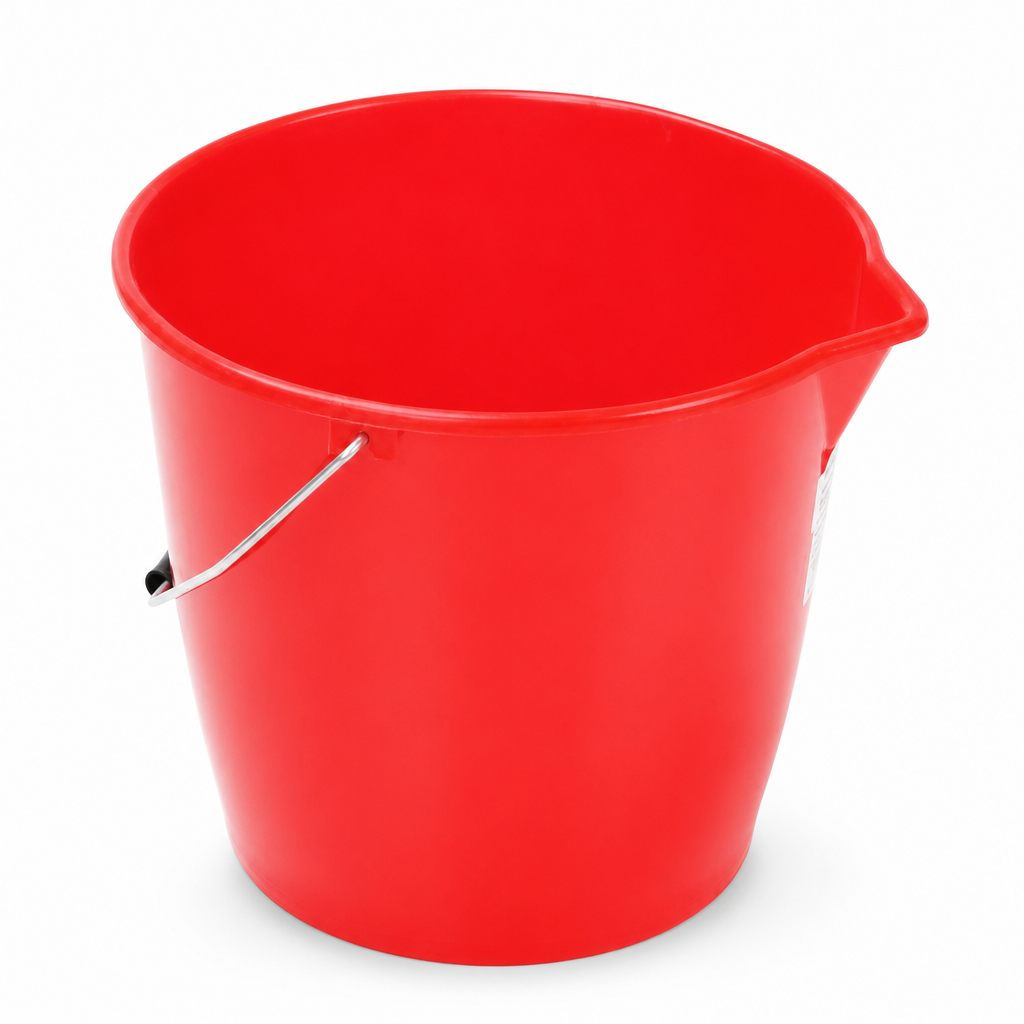 12 Litre Plastic Cleaning Bucket with Pouring Spout