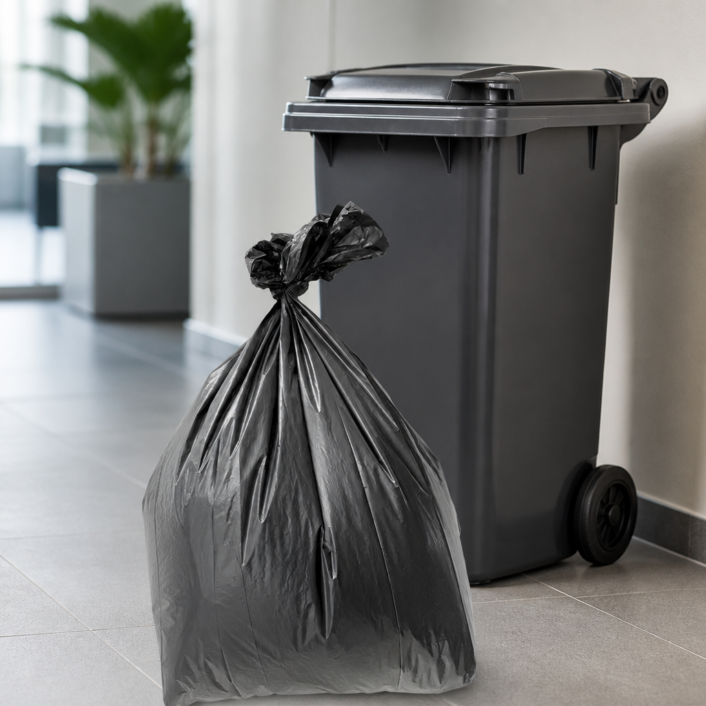 Medium Duty Bin Bags Black 70Ltr Pack of 200 for Commercial Use