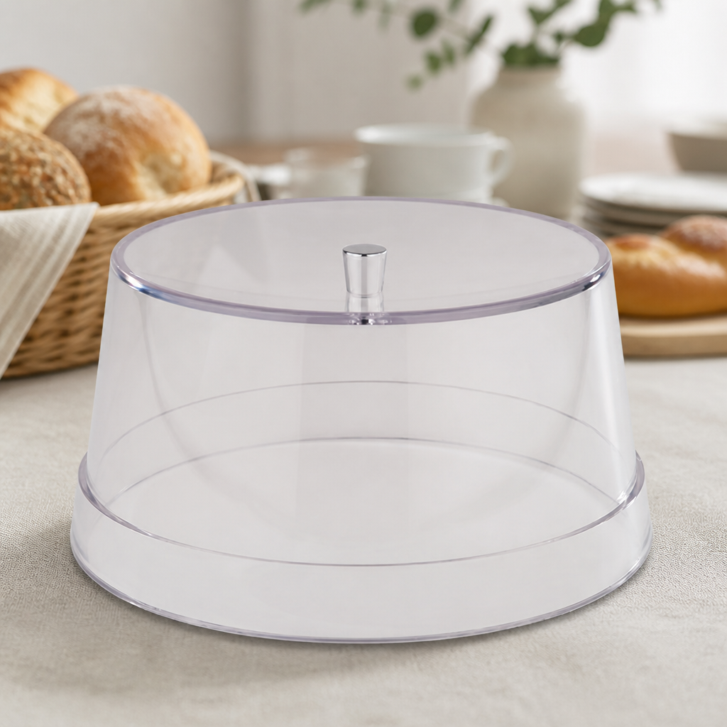 Commercial Cake Stand Lid 235mm Clear SAN Material