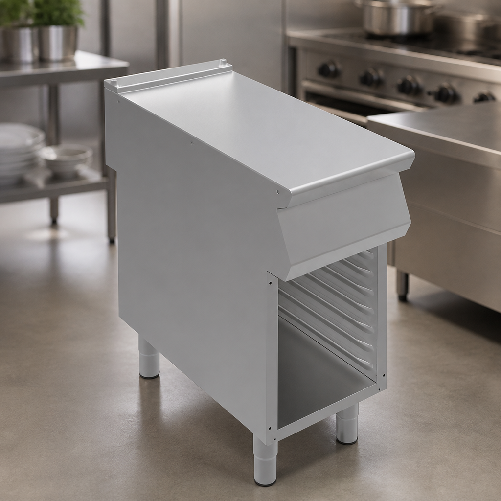 Commercial Open Cabinet With Pressed Runners 910mm High