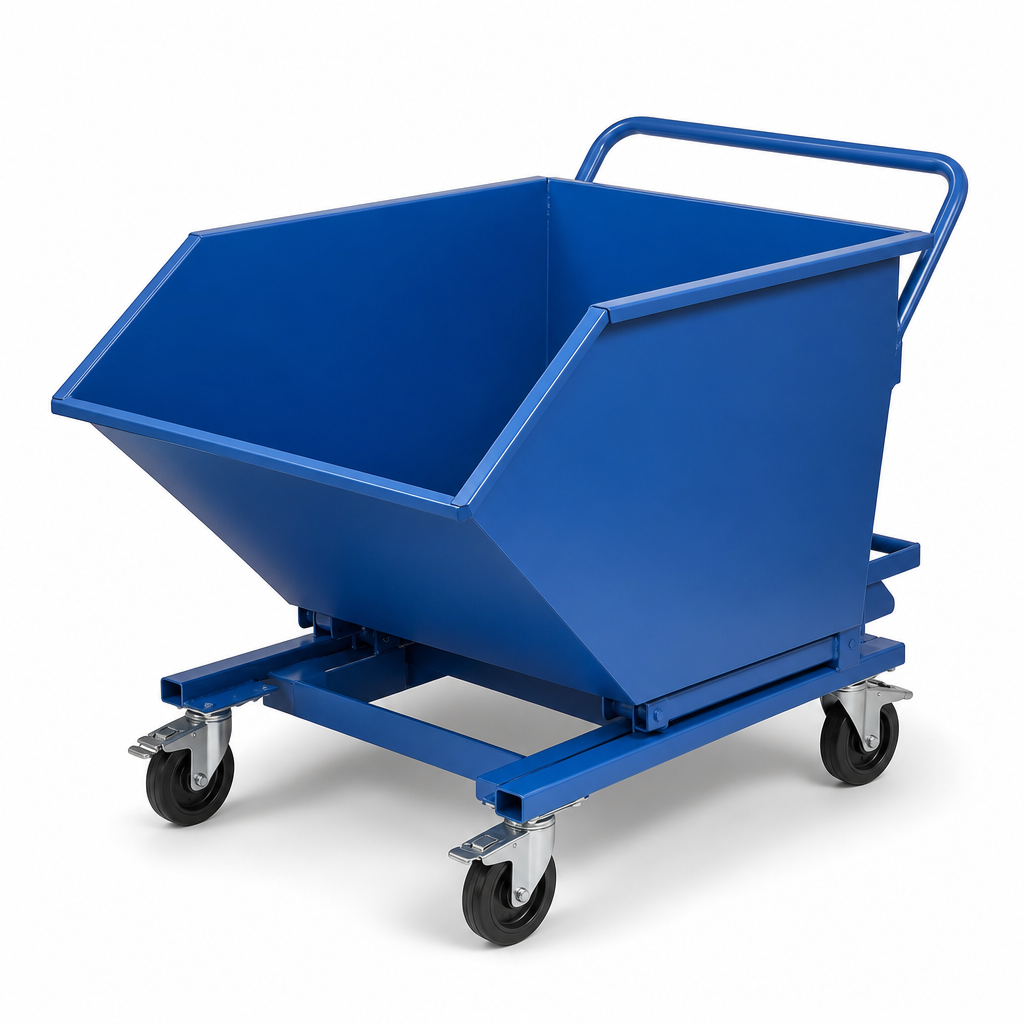 135L Mobile Bottle Skip with Wheels