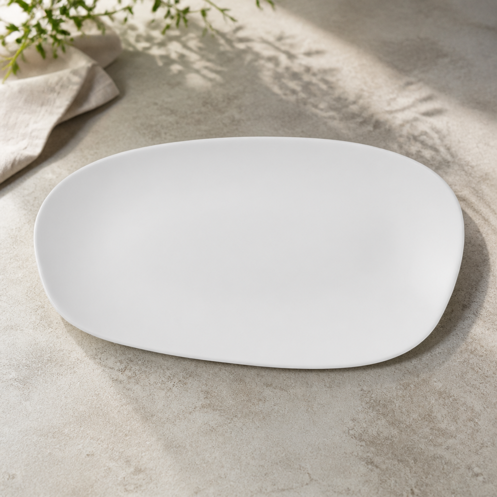 Commercial Opal Platters 350x185mm Microwave Dishwasher Safe