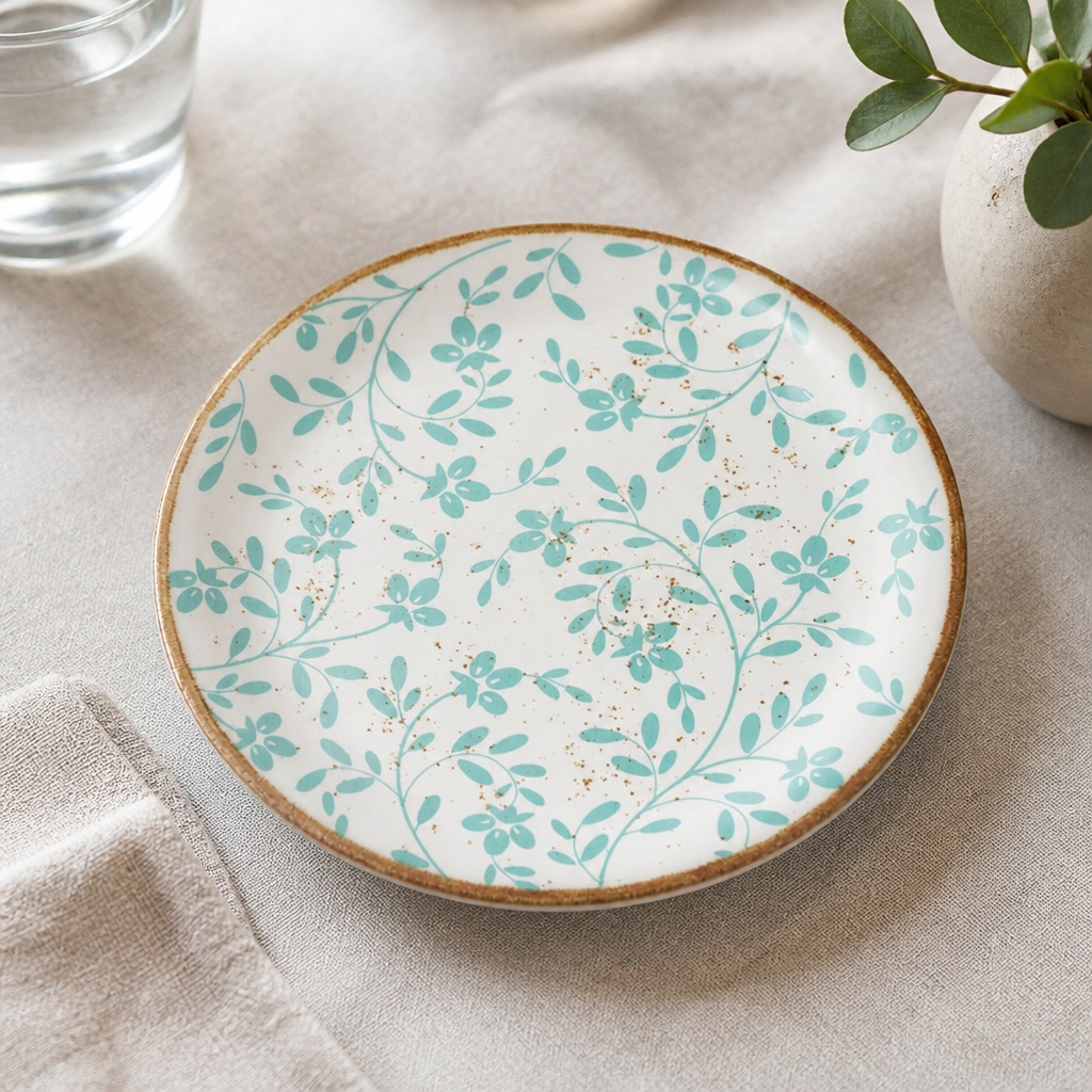 202mm Commercial Coupe Plates Aqua - 12 Pack for Catering