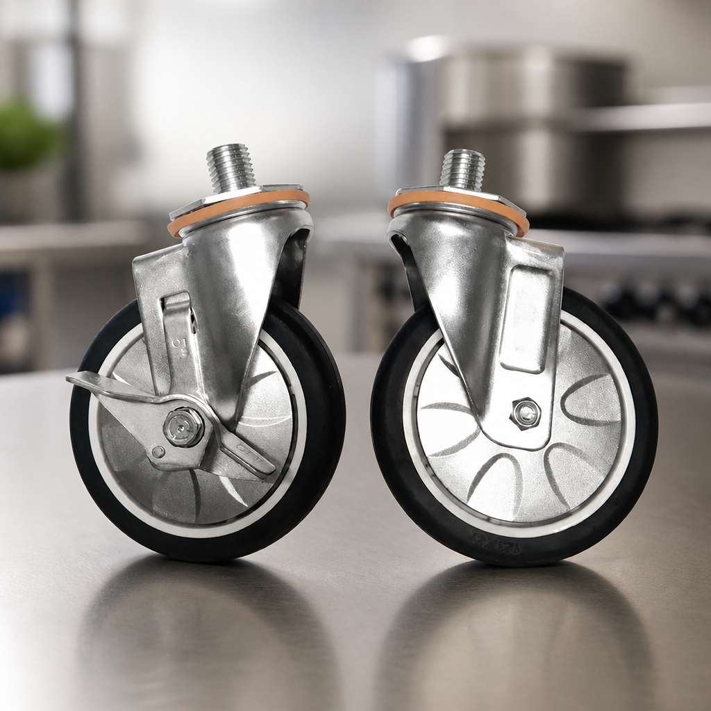 Commercial Braked Castors Set of 2 for Catering Equipment