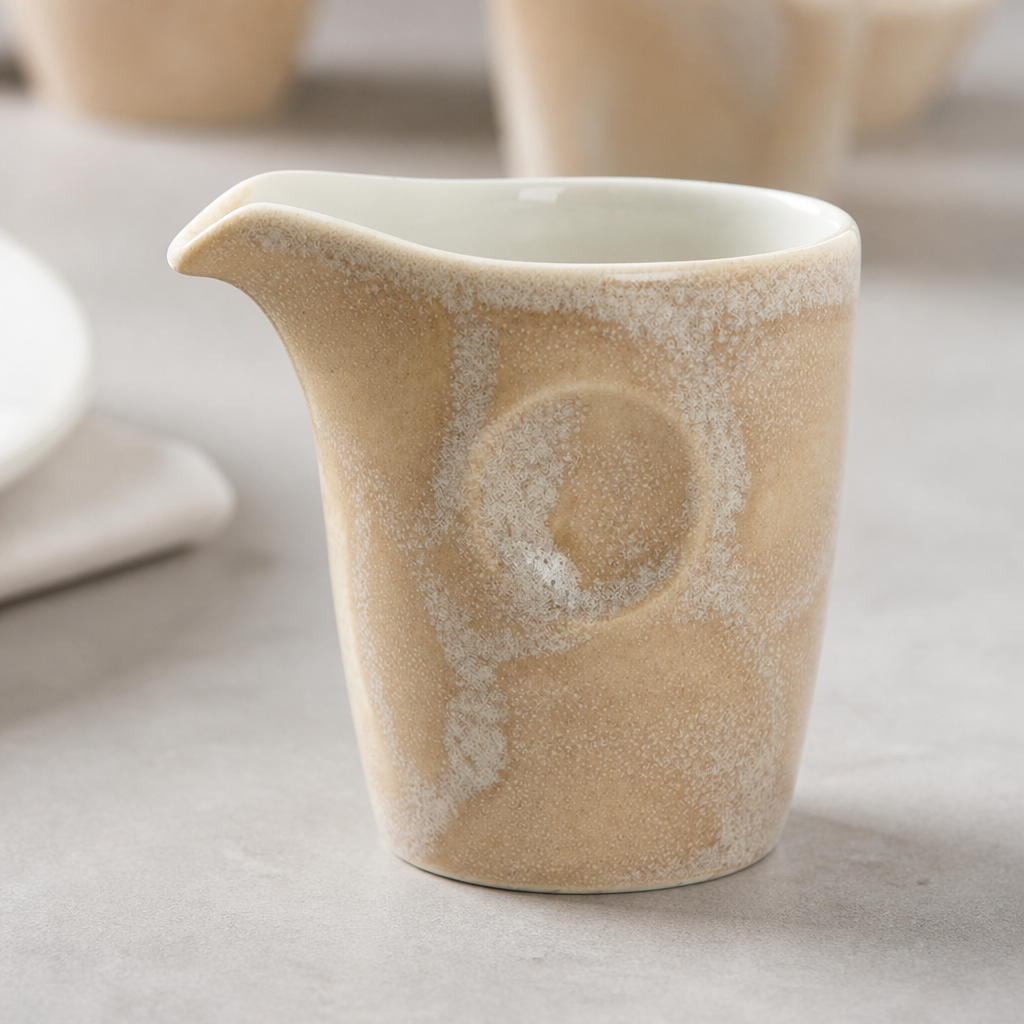 Commercial Sandstone Pourer 85ml Vitrified China - 12 Pack