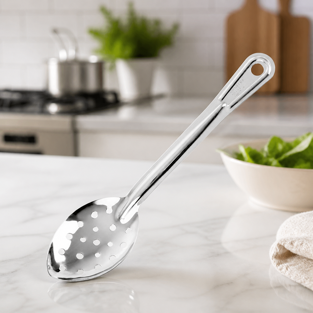 Commercial Perforated Serving Spoon 11 Inch Stainless Steel