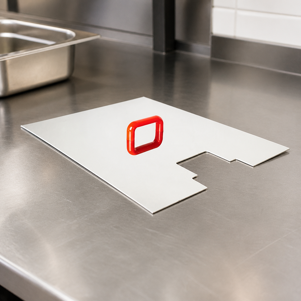 Stainless Steel Flat Lid for 2/1 Gastronorm Container