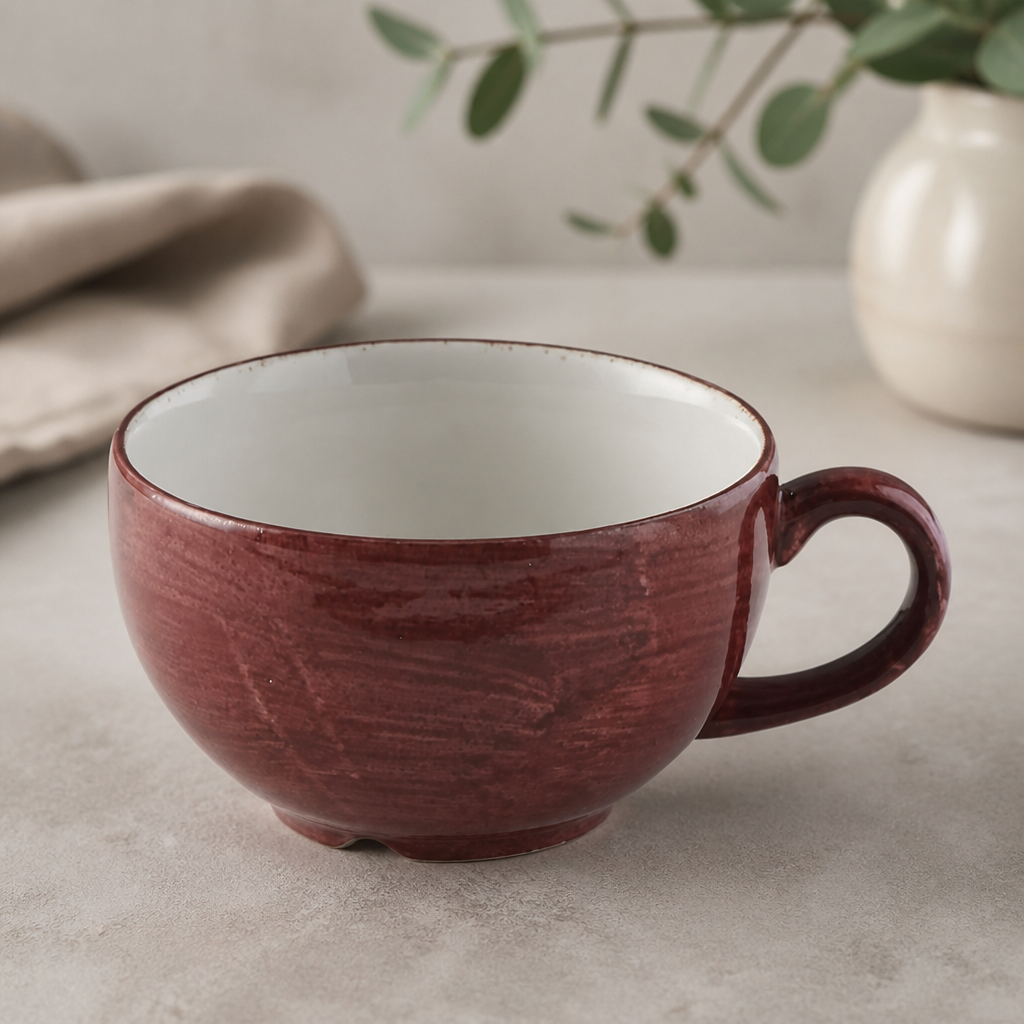 Commercial Cappuccino Cup 227ml Rust Red 12 Pack