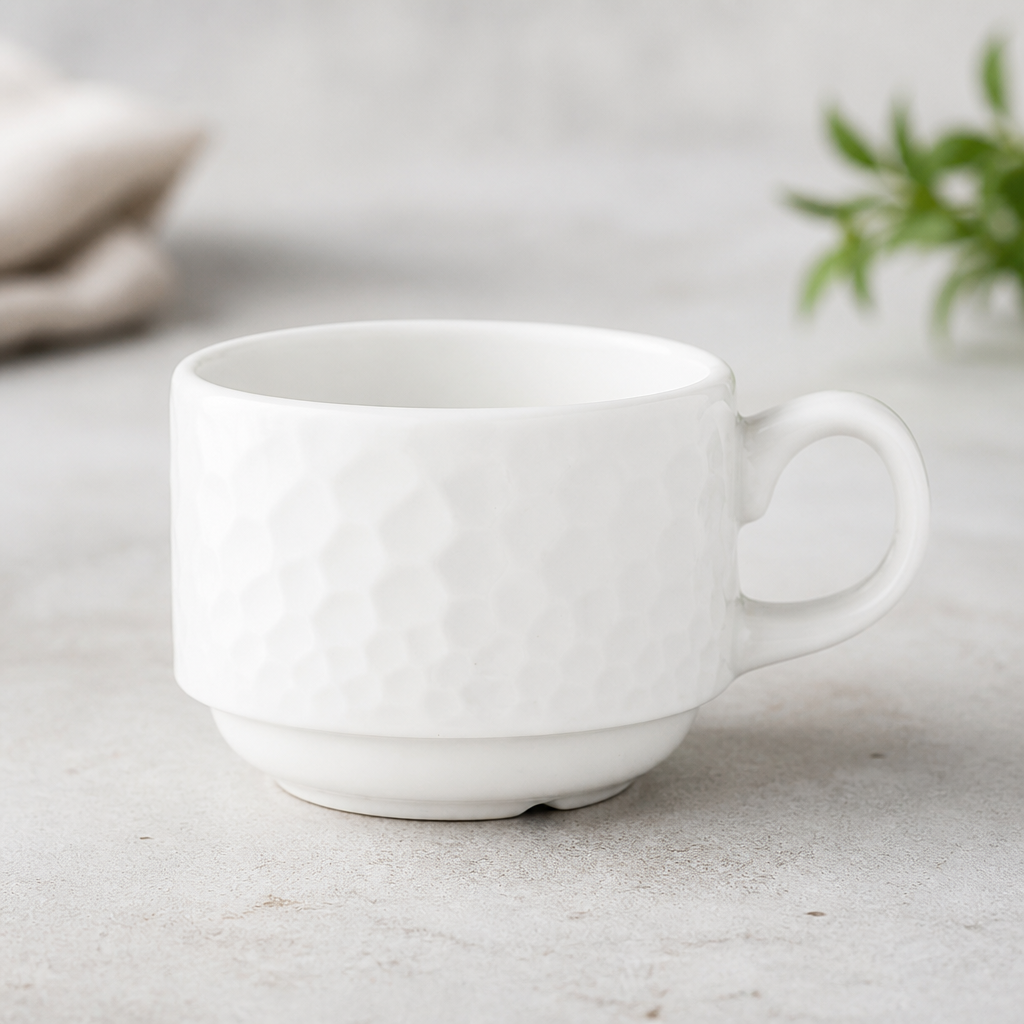 Commercial Stacking Cups 85ml Set of 12 for Hospitality Use