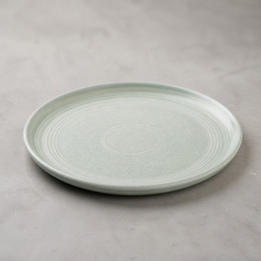 Commercial Flat Round Dinner Plates 270mm Mint Green 4 Pack