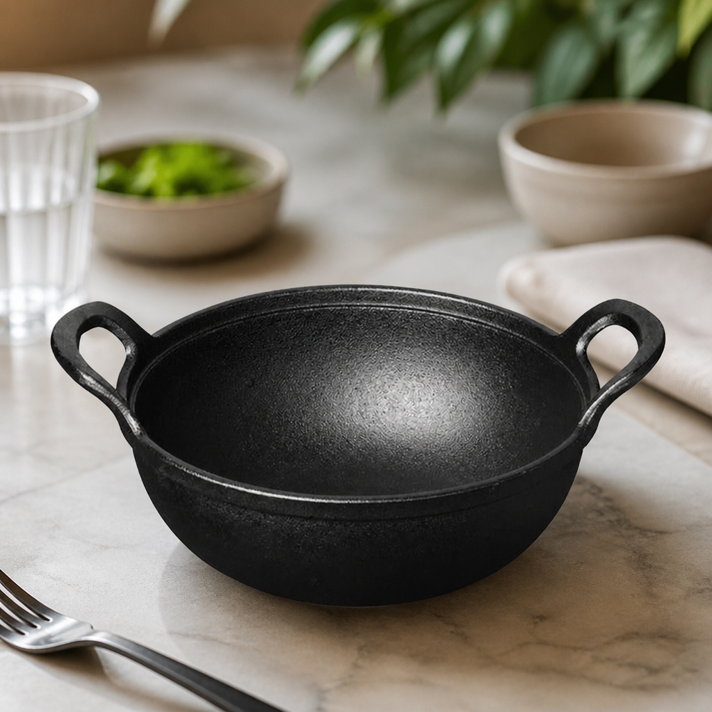 Cast Iron Round Casserole Dish 200mm 1500ml Capacity