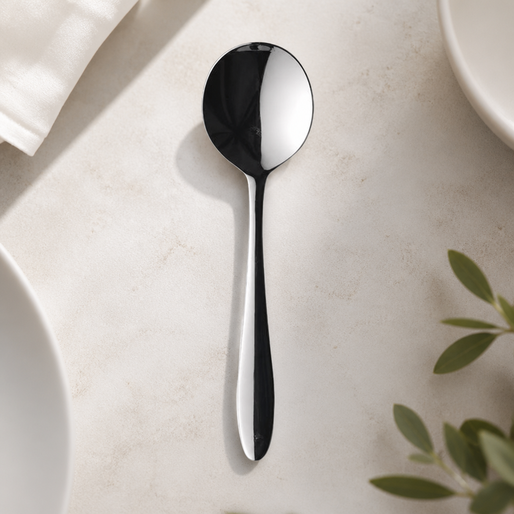Commercial Soup Spoons 12 Pack Premium Stainless Steel Cutlery
