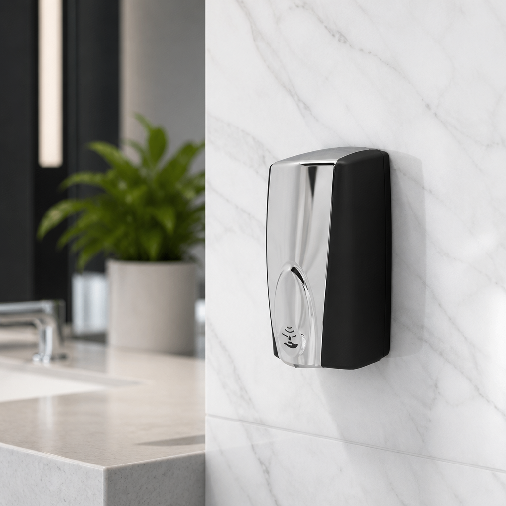 Commercial Touch-Free Foam Soap Dispenser 1.1Ltr Black/Chrome