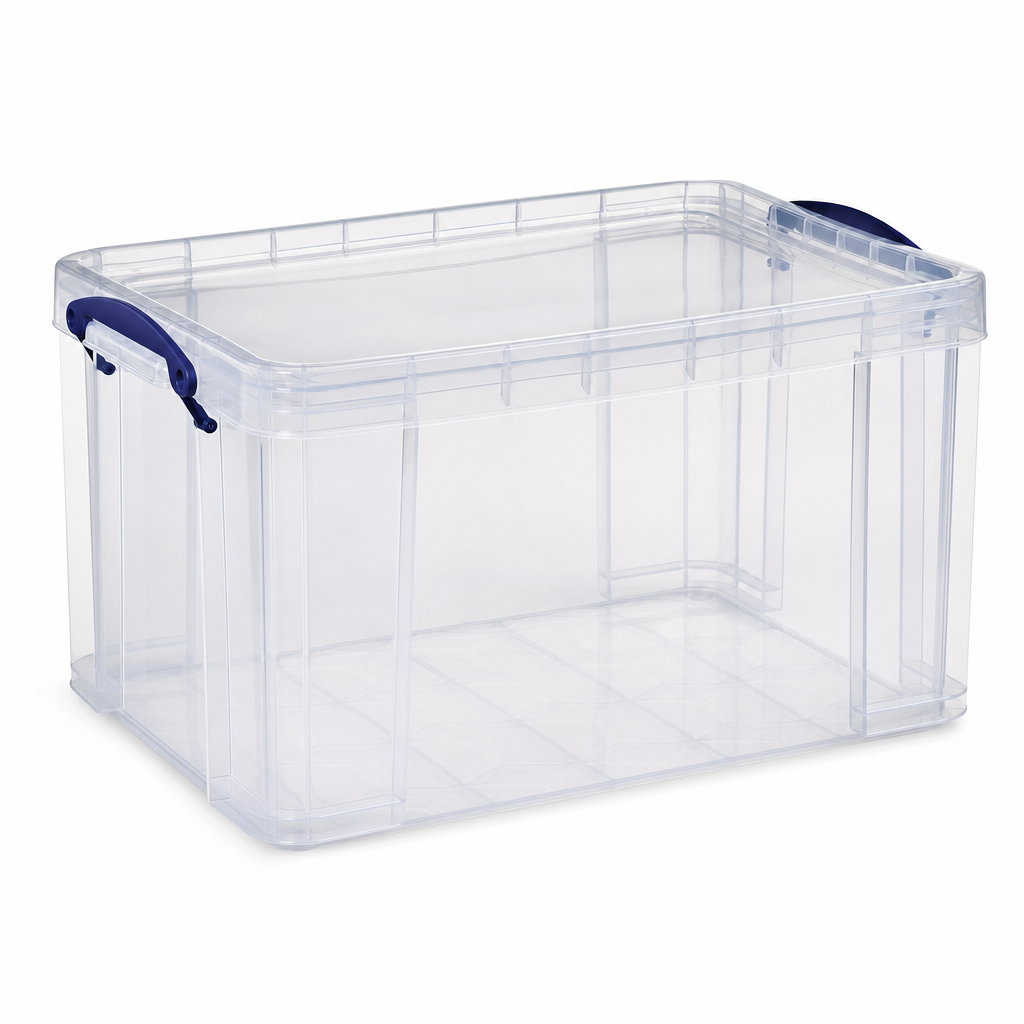 19 Litre Clear Plastic Storage Boxes with Lids