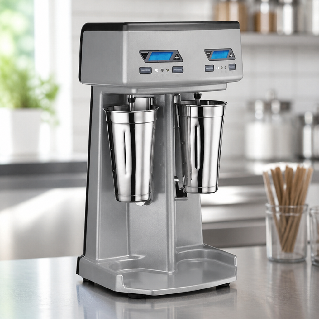 Heavy Duty Double Spindle Milkshake Maker with Timer 750W