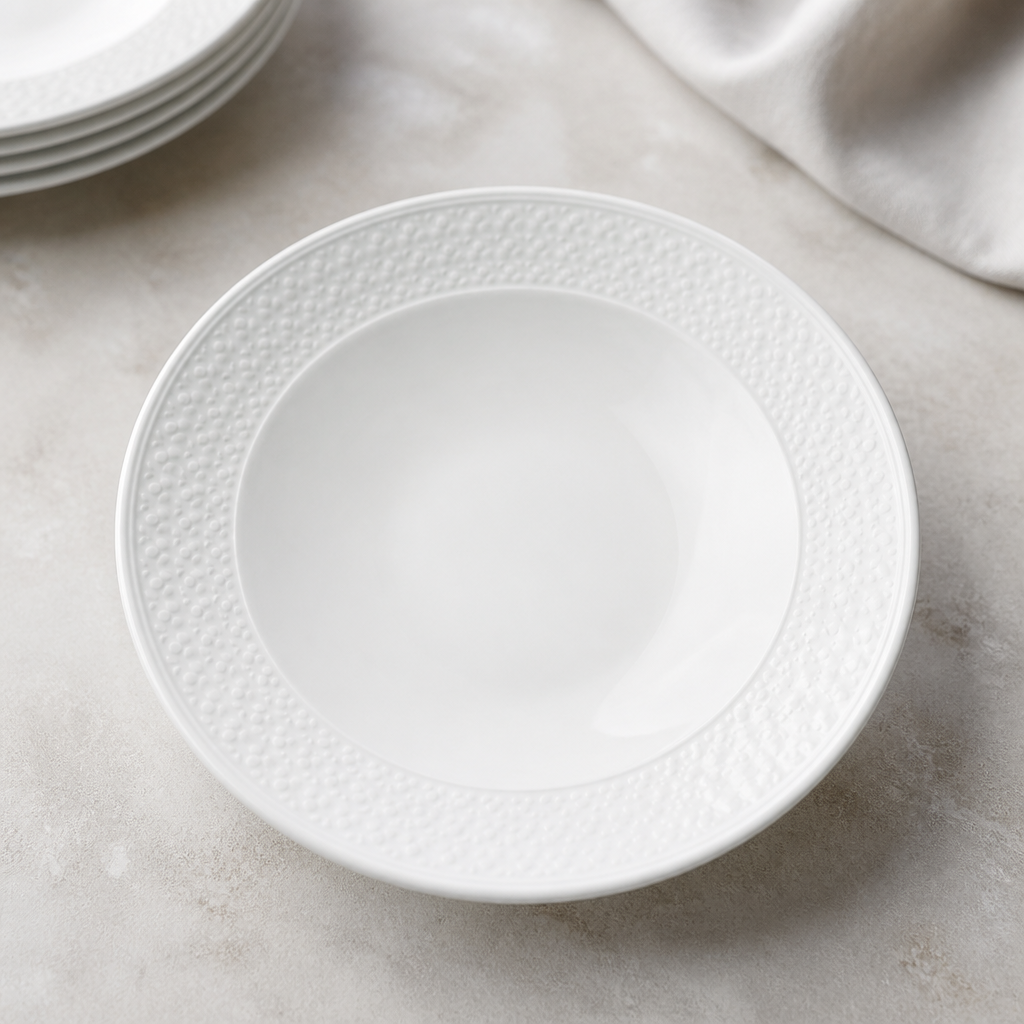 Bead coupe bowls 252mm white porcelain 12 pack