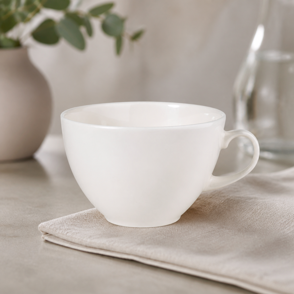 Commercial Tea Cups 312ml 11oz Porcelain Set of 12
