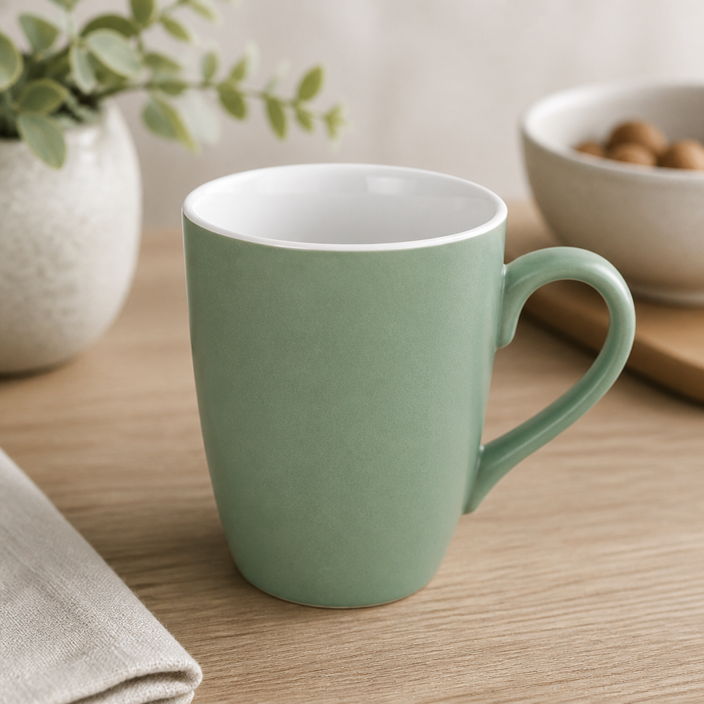 Commercial Pastel Mugs Green 340ml - Set of 6