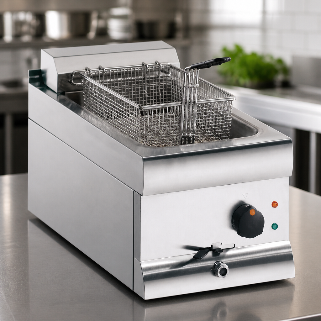 9Ltr Commercial Countertop Electric Fryer with Easy Clean Design