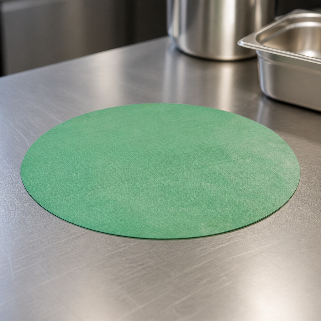 Green Non-Stick Round Cooking Liner 287mm for Commercial Ovens