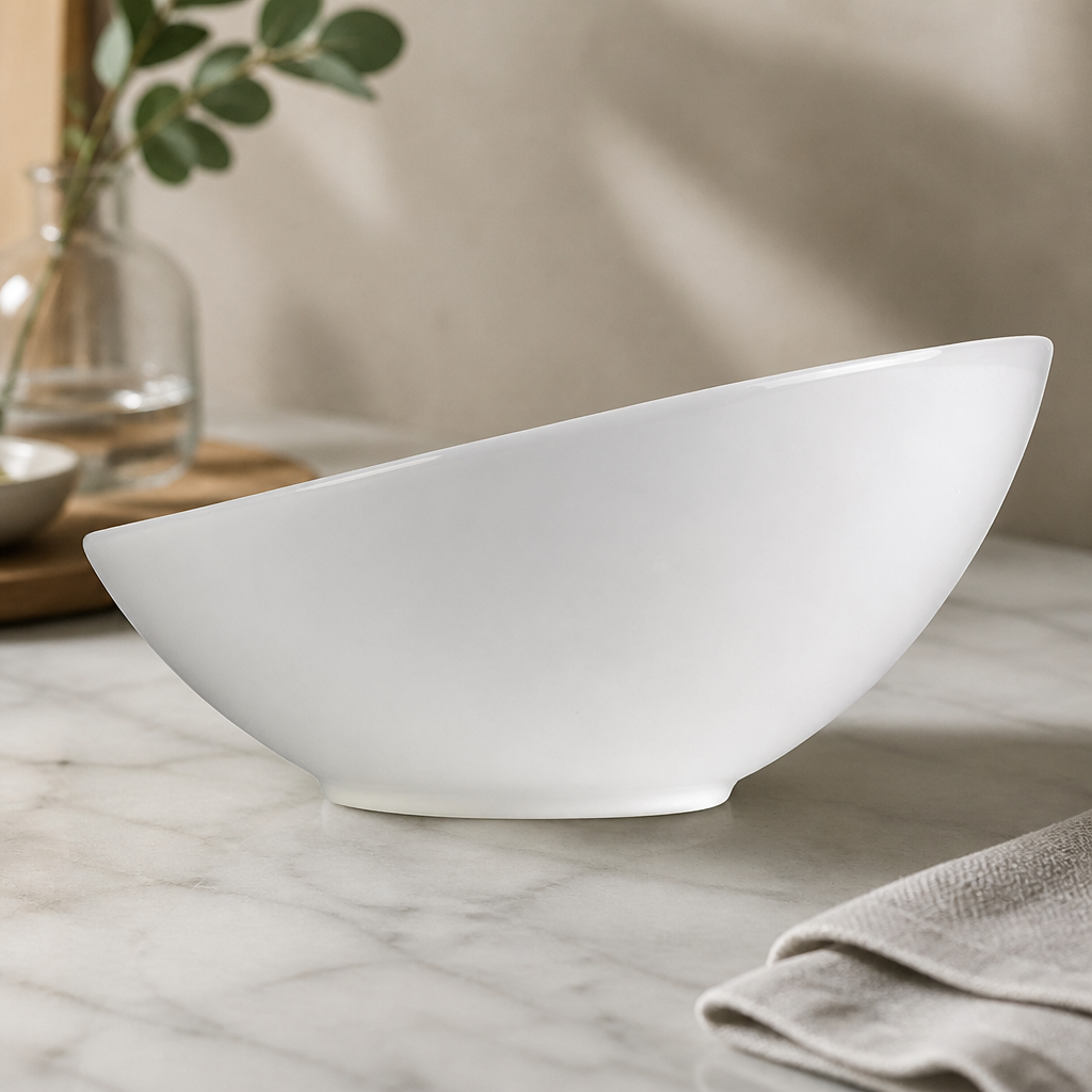Commercial Large Slanted Bowls 796ml Porcelain 6 Pack