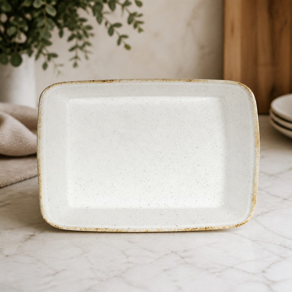 Commercial Rectangular Baking Dishes 3.5Ltr Barley 4 Pack