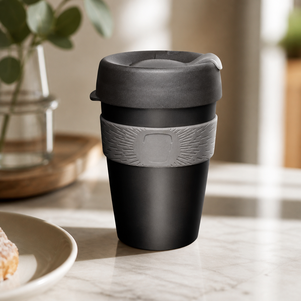 340ml Commercial Reusable Coffee Cup Eco-Friendly Black