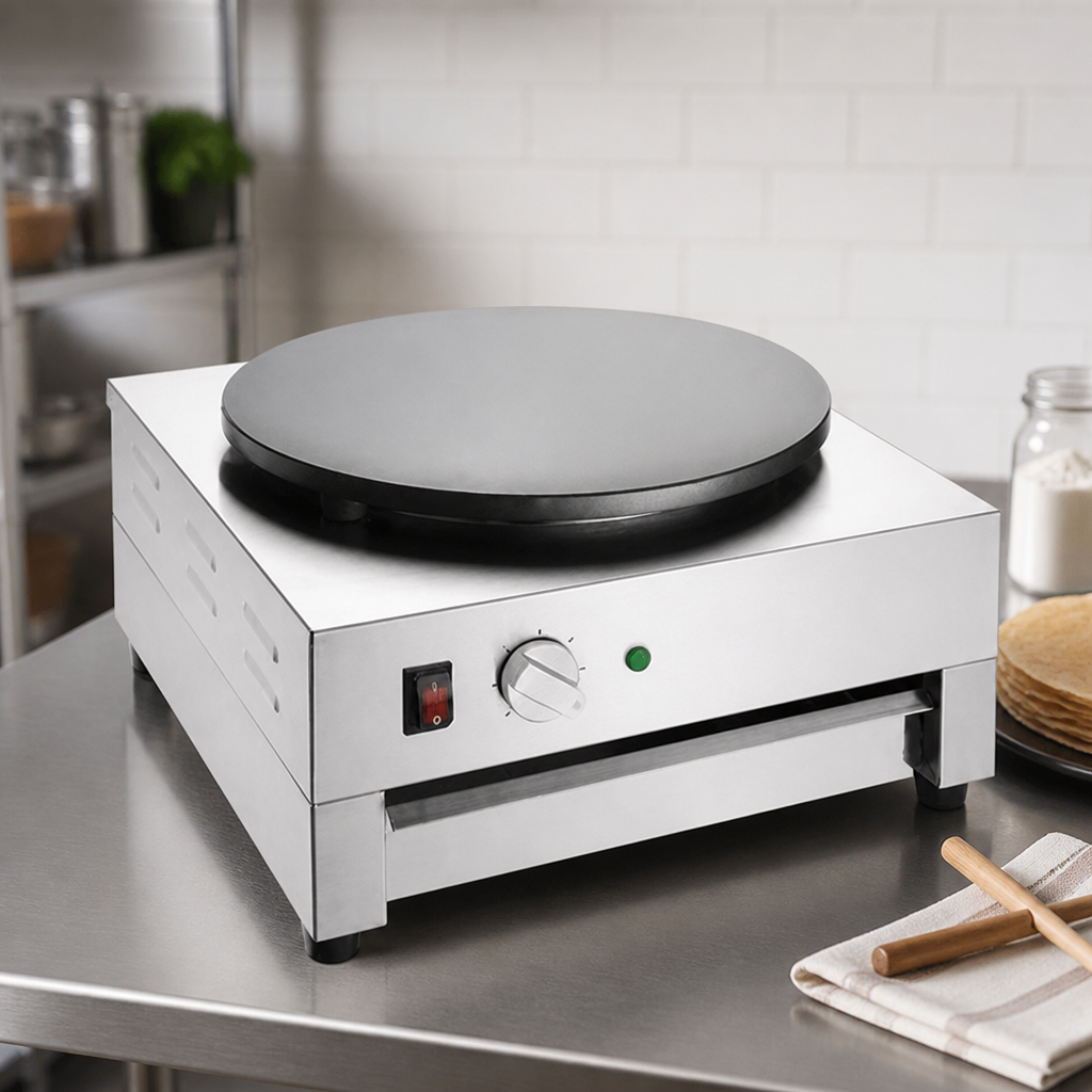 Commercial Electric Crepe Maker 400mm Cooking Plate 3kW