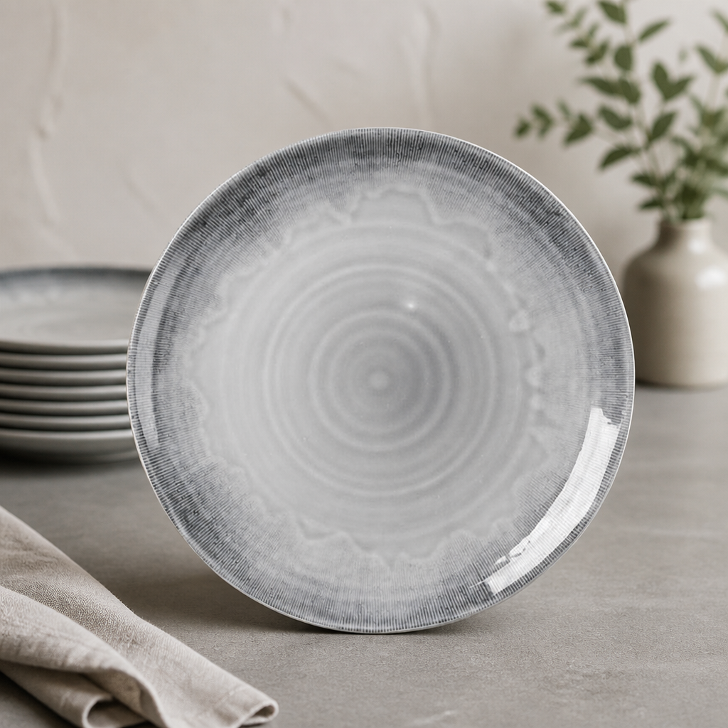 Commercial Organic Coupe Plates 275mm Grey - 12 Pack