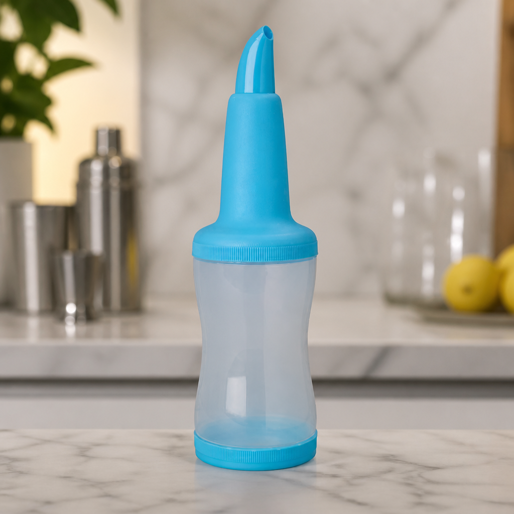 1Ltr Commercial Spirit and Juice Pourer with Detachable Lid