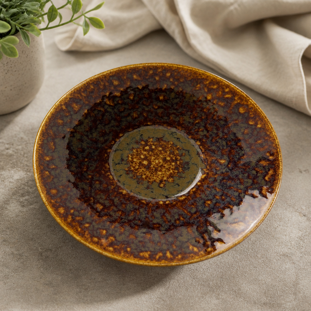 Commercial Porcelain Bowls Amber 165mm Set of 12