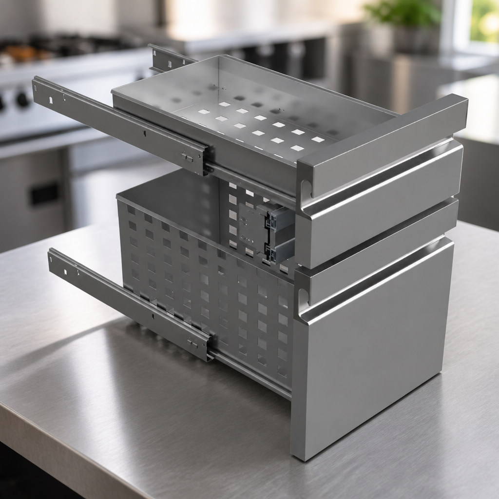 Concept counter refrigerator drawers set 1/3 and 2/3 size
