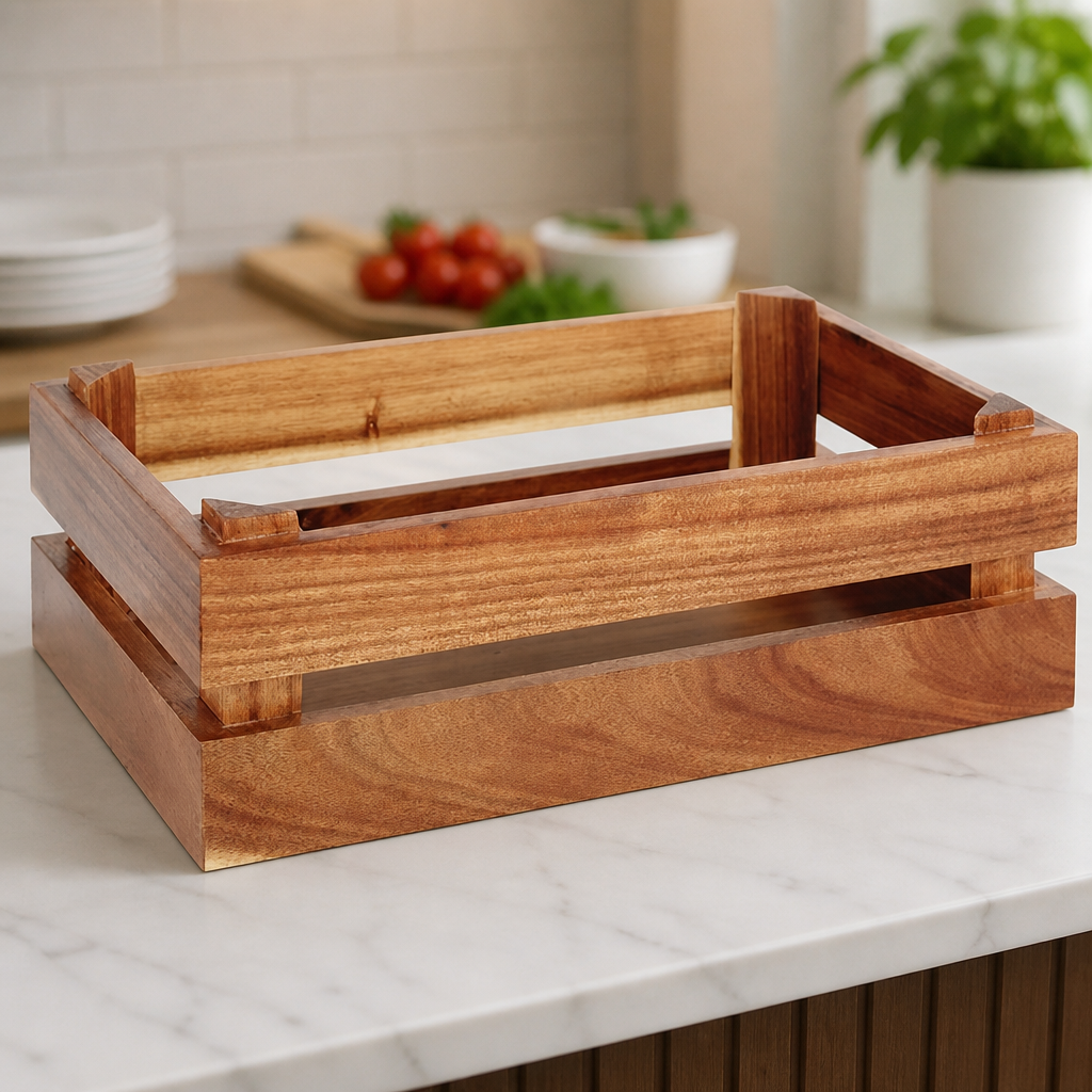 Commercial Acacia Crate for Food Presentation