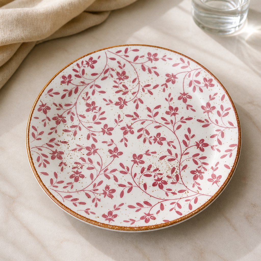 280mm Commercial Coupe Plates Pink - 12 Pack