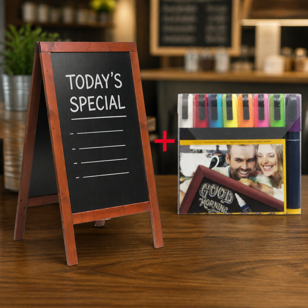 Commercial Pavement Board 800x1350mm with Marker Pens Set