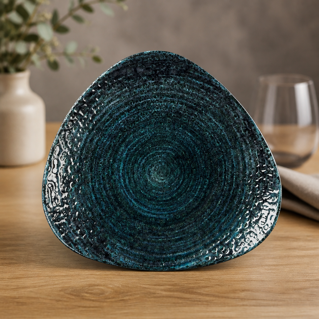 Commercial Triangle Plates 265mm Blue - 12 Pack