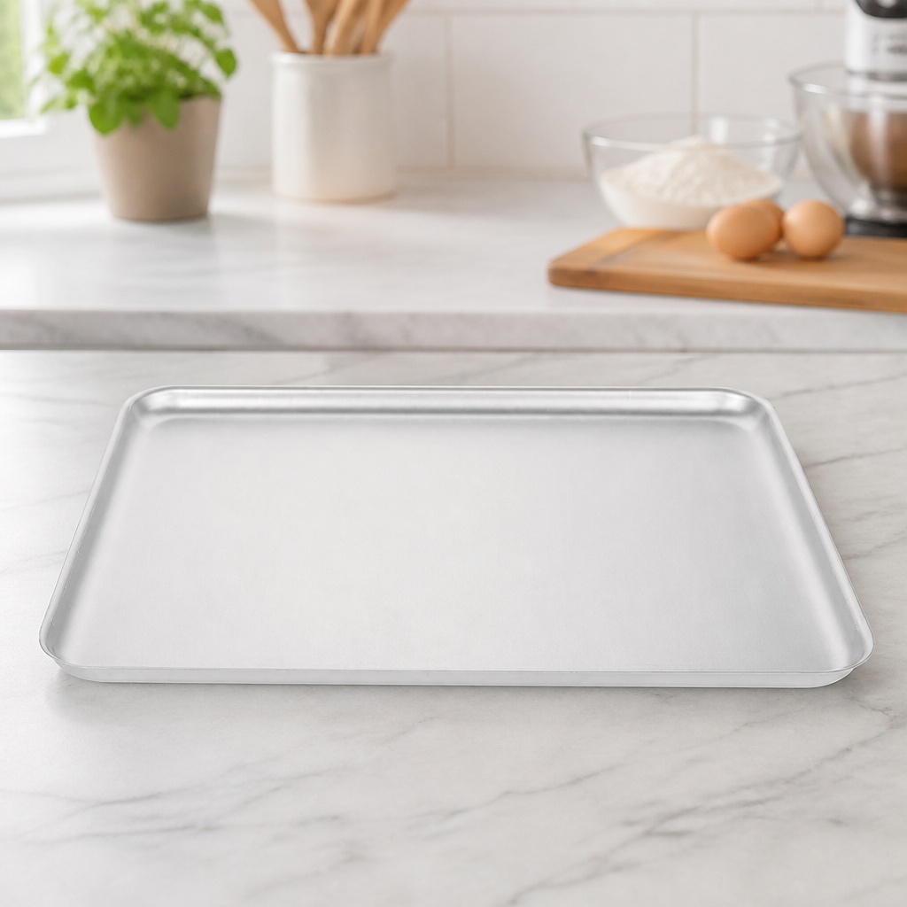Commercial Aluminium Baking Tray 470x356mm Stackable Design