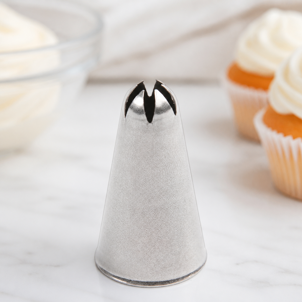 4mm Stainless Steel Closed Star Piping Nozzle for Baking