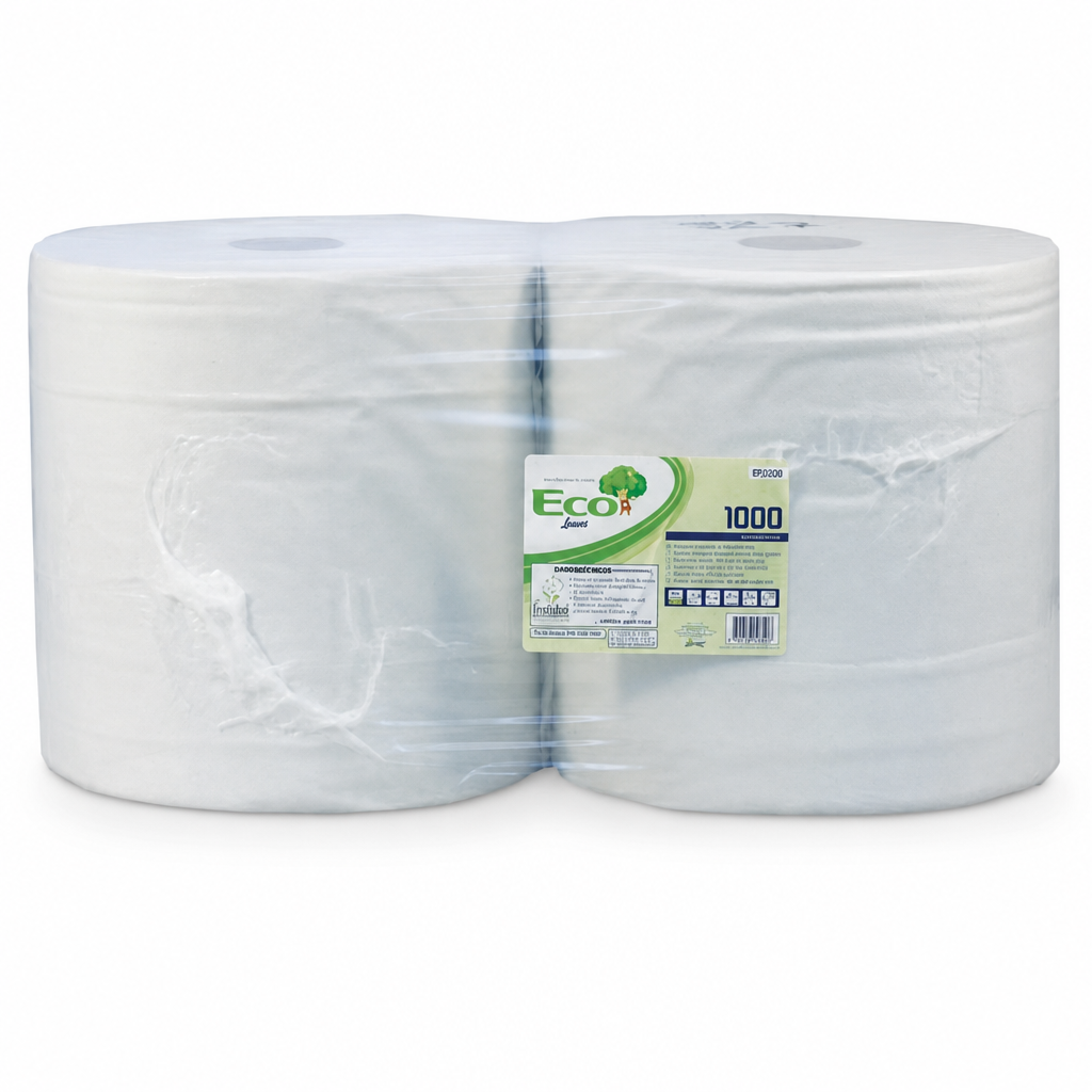 2-Ply White Wiping Roll Pack of 2