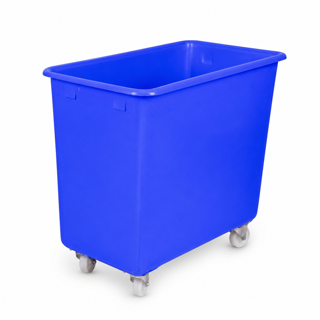 200L Plastic Bottle Skip Waste Bin on 4 Wheels