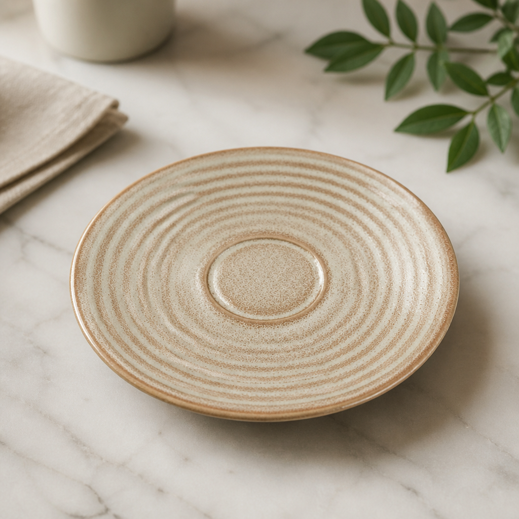 Commercial 125mm Round Saucers - Microwave & Dishwasher Safe