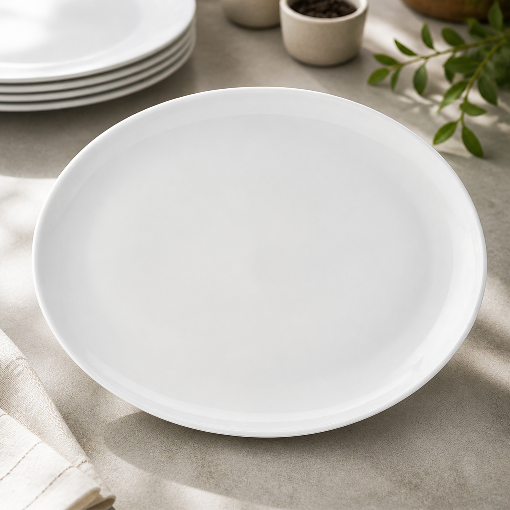 Pure White Oval Plates 360mm (18 Pack)