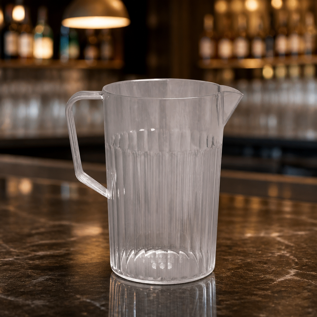 Commercial Polycarbonate Jug 0.9Ltr Clear Plastic 30oz
