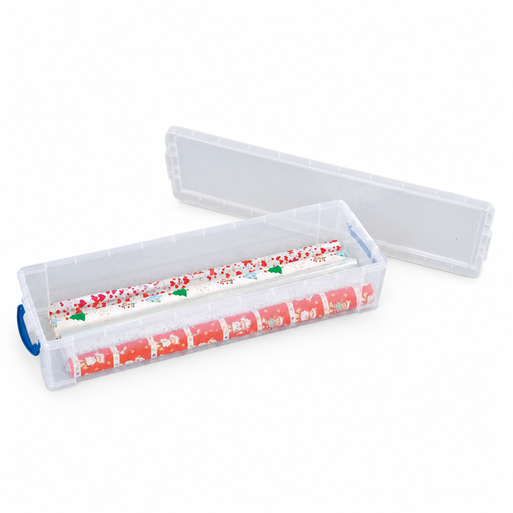 22 Litre Clear Plastic Storage Box with Lid