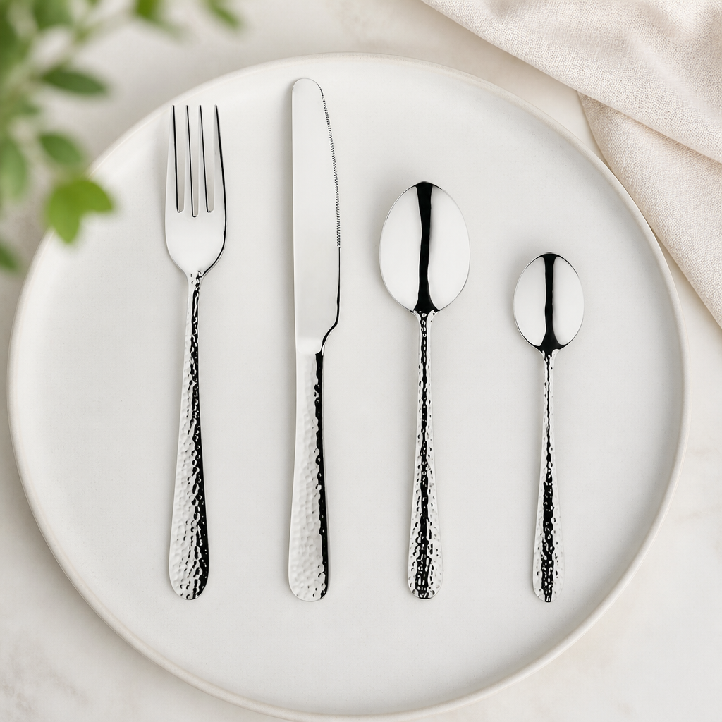 48-Piece Commercial Stainless Steel Cutlery Set for Dining
