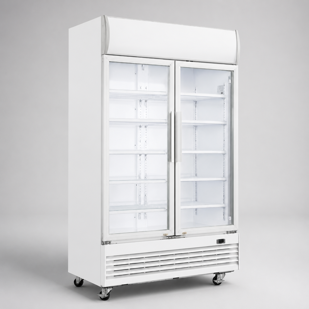 950L Commercial Upright Display Cooler with Light Box
