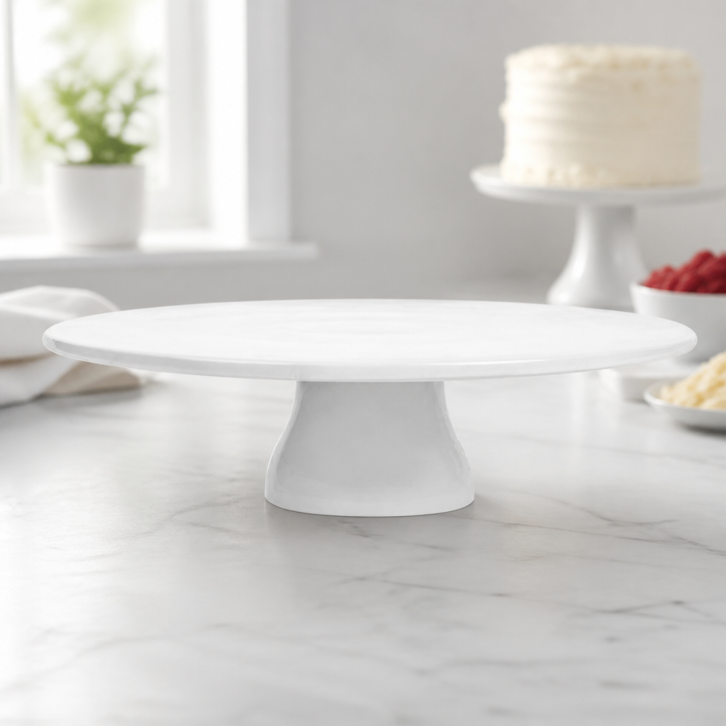 Commercial Pedestal Cake Stand 330mm Diameter Durable Porcelain