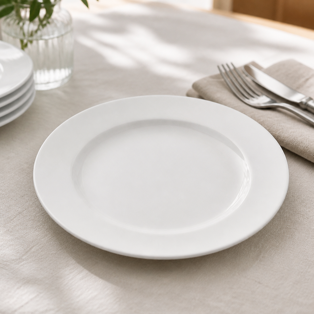 Commercial Pure Wide Rim Plates 203mm - 24 Pack