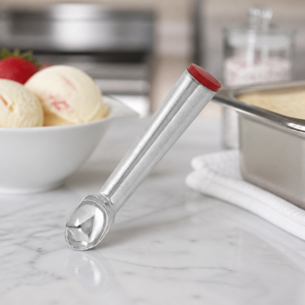 1.5oz Commercial Ice Cream Scoop With Red Cap For Portion Control