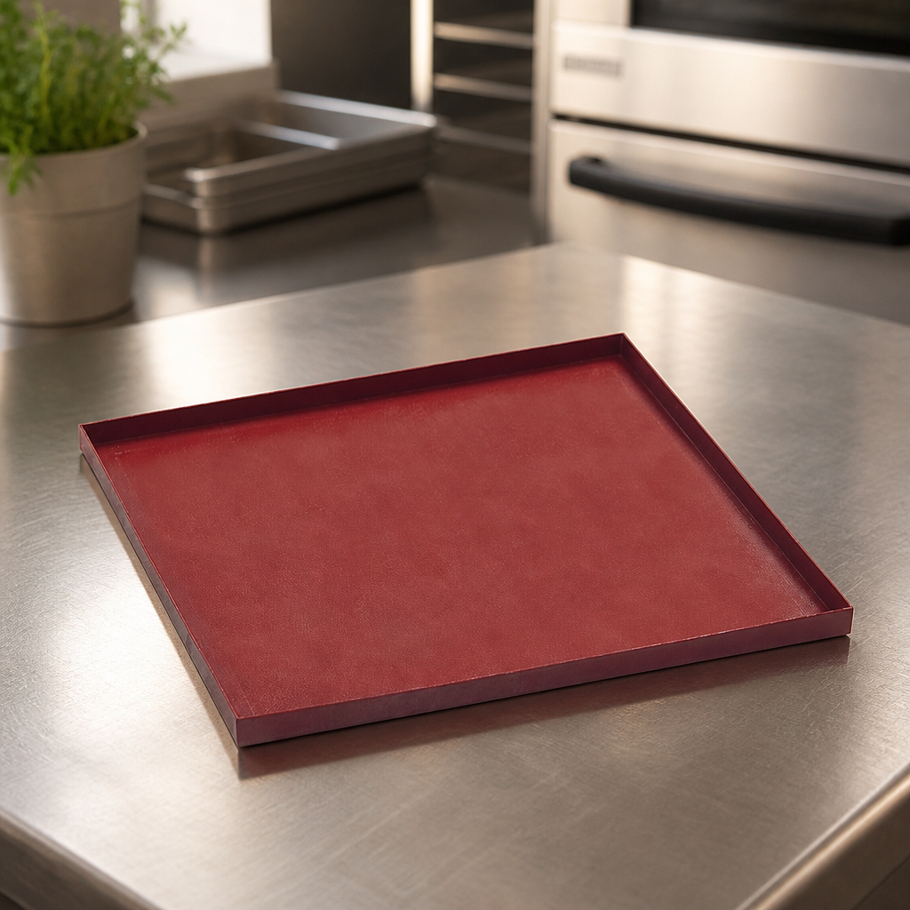 Commercial Full Size Cooking Tray for 12 Inch Ovens Red